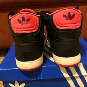 Barbie edition Black white and pink Adidas high top